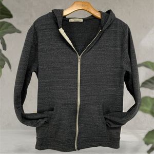 Threads 4 Thought Men's size Small Charcoal Gray Zipper Front Hoodie Jacket